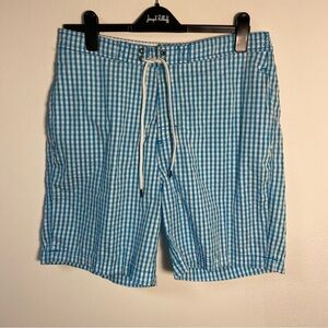 Trunks Men’s Swimwear Shorts Gingham Check Large New